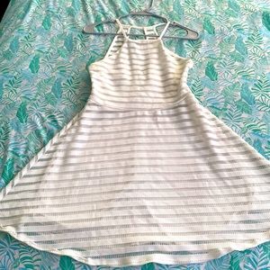 White detailed flowy dress